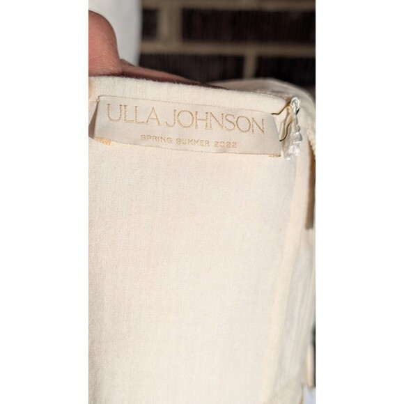 ULLA JOHNSON Orla Corset Top- Lace Up Peplum Bustier-Ivory White- NWT Sz 4 - Picture 11 of 12